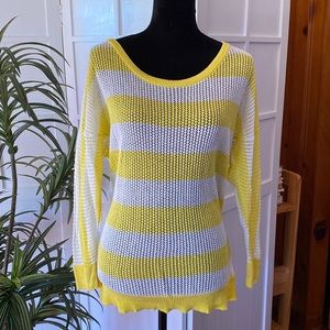 Torrid cotton mesh sweater EUC striped soft comfy—Ending!